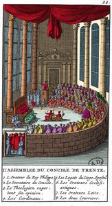 トレント公会議（1545年～1563年）の議会、エングレーヴィング 1706年