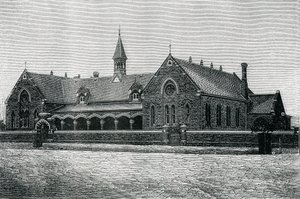 オーストラリアアデレードの公立学校、1885年頃（エングレーヴィング） 作： Unknown artist