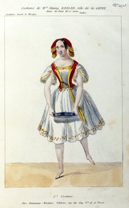 オーストリアのダンサー、ファニー・エルスラー（1810-1884）のバレエ「ラ・ジプシー」 1839 19世紀のプリント 作： Unknown artist