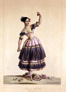 オーストリア人ダンサーFanny Elssler (1810-1884) バレエ「足の悪い悪魔」 02/06/1836 19世紀のプリント 作： Unknown artist