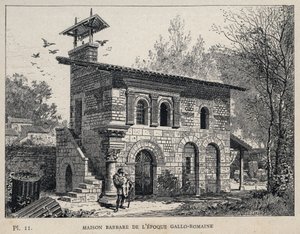 ガロ・ロマーヌ時代の蛮族の家 - （蛮族の家 ガロ・ロマーヌ時代）1889年の「Histoire de habitation humaine à l