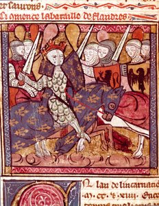 フランダースの戦い ミニチュア 「フランス大年代記」より 1375-1379年 カストル市立図書館 作： Unknown artist