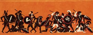 ギリシャ人とトロイア人の戦い（トロイア戦争）1808-1810（絵画 作： Unknown artist