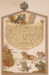 中世の大砲による戦闘シーン - ex-voto Saint Barbe 作： Unknown artist