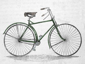 フレーム付きの自転車モデル。