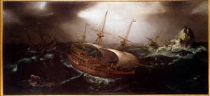テンペテのボート 匿名の絵画17世紀 パリ、海洋博物館 作： Unknown artist