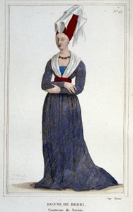 ボンヌ・ド・ベリー（1365-1435）。サヴォイの伯爵夫人。 作： Unknown artist