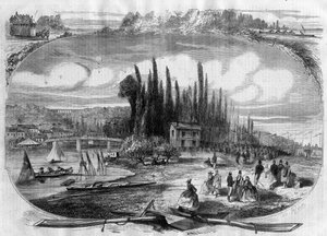 ブジバル（イヴリーヌ） 1868年のセーヌ川のほとりの風景 作： Unknown artist