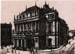 ハンガリー・ブダペスト：歌劇場（Magyar Kiralyi operahaz）の風景。「世界図168景」より 未撮影（19世紀後半 作： Unknown artist
