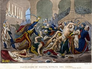 エジプト遠征(1798-1801)、エジプトのナポレオン。カイロの反乱 作： Unknown artist