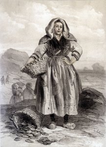 Cancale Oyster Fisherman - リトグラフ 作： Unknown artist