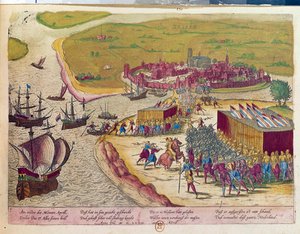 1572年のブリエルの砦の攻略 オランド17世紀のエングレービング B.N.パリ