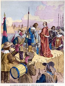 リシュリュー枢機卿のラ・ロシェル包囲戦（1627年〜1628年 作： Unknown artist