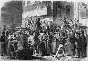 1858年にGierdziejewskiが描いた絵を元にした「ローマの謝肉祭」。 作： Unknown artist