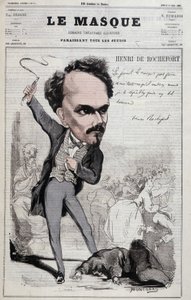 アンリ・ド・ロシュフォール（1831-1913）は、フランスのジャーナリスト・政治家であり、1867年に発表された「Le Masque（仮面）」の中で、悪政に敵対する共和党の立場を示した漫画家である。 作： Unknown artist
