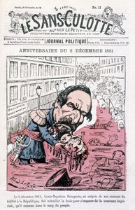 1851年12月2日のナポレオン3世のクーデターに関する漫画 - "Le sans-panlotte "にて 作： Unknown artist