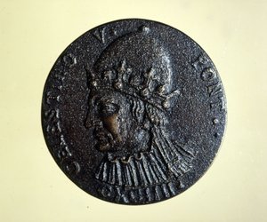 セレスティン5世（または聖ペテロ・セレスティン）（1215年～1296年）動いた教皇。ローマのメダルキャビネットのメダル。 作： Unknown artist