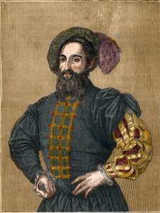 チェーザレ・ボルジア（1475-1507） バレンシア公。彫刻）（19世紀）。 作： Unknown artist