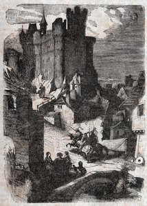 マルガノール城 - ルドヴィコ・アリオストの「Roland furieux（Orlando furioso）」（16世紀）からの1851年の版画、通称「アリオスタ」 - トレッサン伯爵がイタリア語から翻訳し、グスタフ・ハーバードが出版した版。 作： Unknown artist