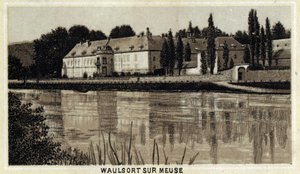 Chateau de Waulsort sur Meuse（ベルギー、ワロン地域）。 作： Unknown artist