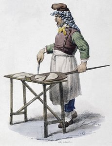 イタリアのチーズ商人 - リトグラフ