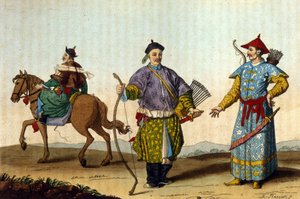異なる時代の中国の軍事的マンダリン-J.フェラリオ編「Le costume ancien et moderne」にて。ミラノ 作： Unknown artist