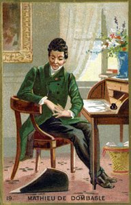 Christophe Joseph Alexandre Mathieu de Dombasle (1777 - 1843) フランスの天文学者。19世紀のクロモリ写真。