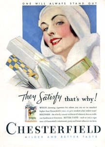 シガレット・チェスターフィールド 作： Unknown Artist