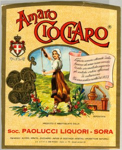 シオカラー・アマロ・アルコール広告（クロモリトグラフ、19世紀後半 作： Unknown artist