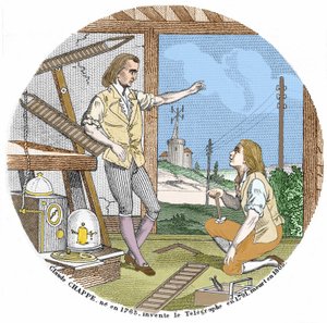 1791年に電信機を発明したフランスの技術者、クロード・シャップ（1765-1807）。