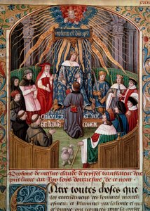 クロード・ド・セイセル（1520年没）が王ルイ12世（1462-1515）に著書を献上 クロード・ド・セイセルの "La Grande Monarchy de France "のミニチュア 作： Unknown artist
