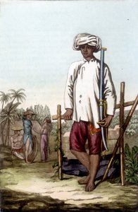 Cochinese soldier。パリ装飾美術図書館「古代と現代の衣装 作： Unknown artist