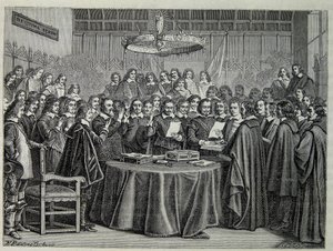 ウェストファリア会議、30年戦争を終結させる平和条約を締結 作： Unknown artist