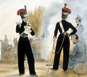 1840年頃の小ロシアのコサック兵。