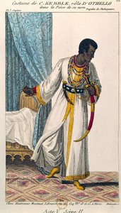 ウィリアム・シェイクスピア（1564-1616）の同名作品でオセロ役を演じたコメディアン、チャールズ・ケンブル（1775-1854）の衣装 19世紀のパリ。B N 作： Unknown artist