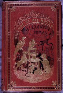 アレクサンドル・デュマ父の著書「Histoire de mes beêtes」の表紙。 作： Unknown artist
