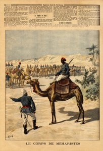 トゥアレグ族と戦うために、スーダンのフランス軍にメハリストの特別部隊を創設する。メハリストは、1週間食事をとらずに過ごすことができ、疾走する馬のような速さで走ることができ、1日に100キロ以上の距離を移動することができ、そして彼らは 作： Unknown artist