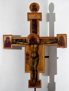十字架の上の「INRI」。匿名の木画。15世紀 サヴォナ、ピナコテカ・シヴィカ 作： Unknown artist