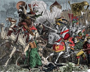 戦いの中の十字軍 - Crusade:サラセン人と戦う騎士たち 作： Unknown artist