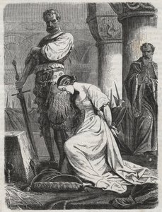 Death of Katherine Howard, Wife of Henry VIII engraving 1864- Catherine Hovard or Catherine Howard (Katherine or Katheryn) 作： Unknown artist