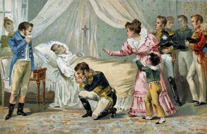ナポレオン1世（1769-1821）の死、1821年5月5日、セントヘレナにて。 作： Unknown artist