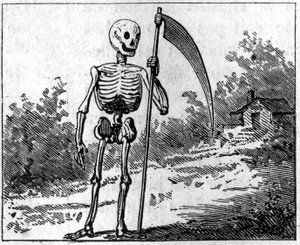 偽物で表現された死。1860年の刻印。 作： Unknown artist