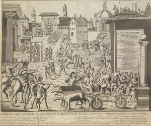 1630年のミラノの大災害。1835年頃 作： Unknown