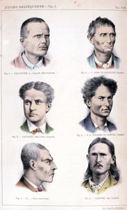イタリアの犯罪学者チェーザレ・ロンブローゾ（1835-1909）の犯罪学研究「The criminal man」（L