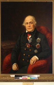 Dimitri Nikolaievitch Bloudov (Bludow ou Bloudoff) - Dmitry Nikolayevich Bludov (1785-1864) 伯爵の肖像 - 無名 - 19世紀半ば - 油彩・キャンバス - ロシア文学研究所 IRLI（プーシキンハウス）、サンクトペテルブルク 作： Unknown artist