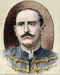 ドレフュス事件：1899年のレンヌ裁判で劣化したアルフレッド・ドレフュス（1859-1935）の肖像。