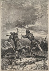 オーク・トーキルの決闘と死-19世紀にウォルター・スコット（1771-1832）が書いた歴史小説「パースの可憐な娘、またはバレンタインの日（St. 作： Unknown artist