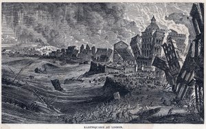 1755年11月1日のリスボンからポルトガルにかけての地震 作： Unknown artist
