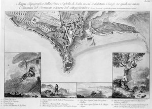 1783年にScilla（イタリア）で発生した地震。 作： Unknown artist