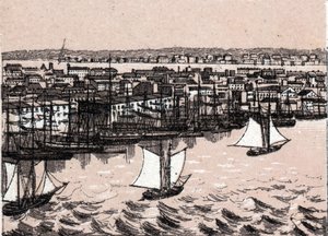 世界図説168景」アメリカ・ニューヨークのイースト・リバー 未撮影（19世紀後半 作： Unknown artist